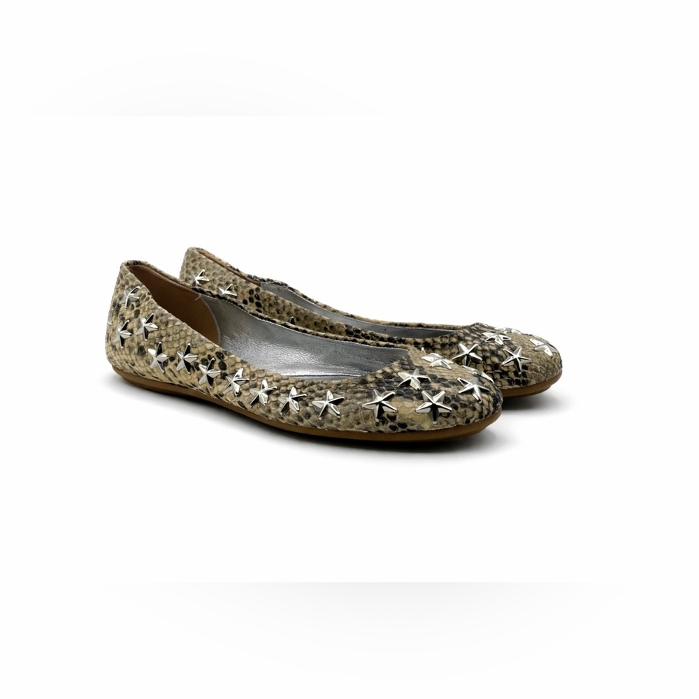 Jimmy Choo Beige Python Embossed Leather Windsor … - image 2